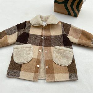 Girls Beautiful And Warm Wool Coats with Fur Collar